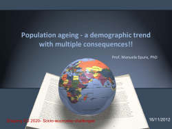 Population Ageing- not only a demographic trend!