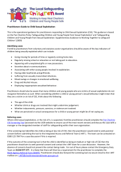 Practitioners Guide to CSE - Cheshire West Local Safeguarding