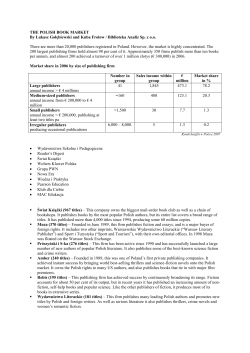 the polish book market - Polish Book Institute