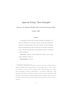 Approval Voting: Three Examples