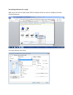 Setting printing preferences for a copier mailbox