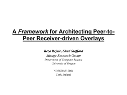 A Framework for Architecting Peer-to-Peer Receiver