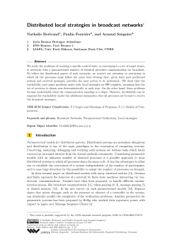 Distributed local strategies in broadcast networks&lowast;
