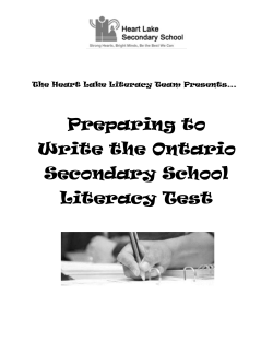 HLSS Literacy Booklet