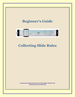 Beginner`s Guide - Oughtred Society