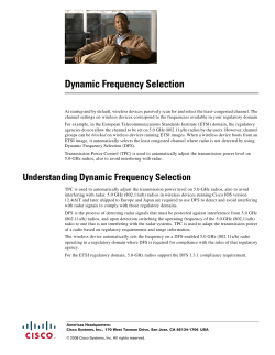 Radio Channel Dynamic Frequency