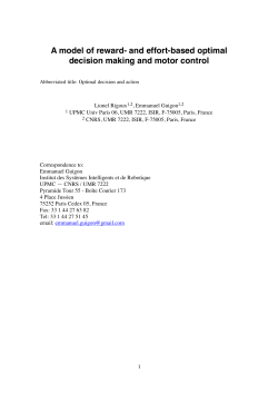A model of reward- and effort-based optimal decision making