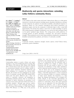 Biodiversity and species interactions: extending Lotka&ndash;Volterra