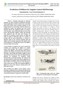 Prediction of Stiffness for Angular Contact Ball Bearings