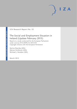 The Social and Employment Situation in Ireland