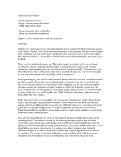 Fusion: Genesis Review + Fluid, intuitive controls + Deep