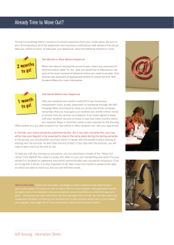 Already Time to Move Out?