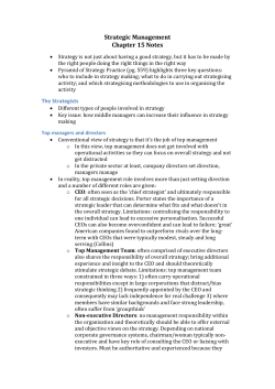 Strategic Management Chapter 15 Notes