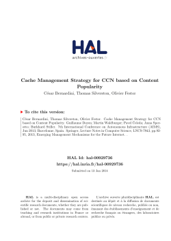 Cache Management Strategy for CCN based on Content - HAL