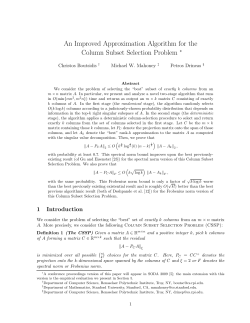 An Improved Approximation Algorithm for the Column Subset