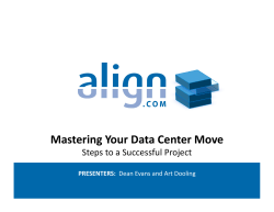 Mastering Your Data Center Move