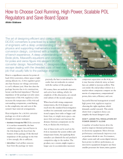 How to Choose Cool Running, High Power, Scalable POL
