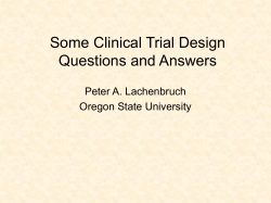 Clinical Trial Design Principles for Dummies
