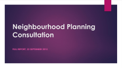 Neighbourhood Planning Consultation Survey