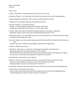 Rules of the Game - Glenwood Springs Soccer Club