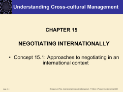Cross-cultural negotiation in practice