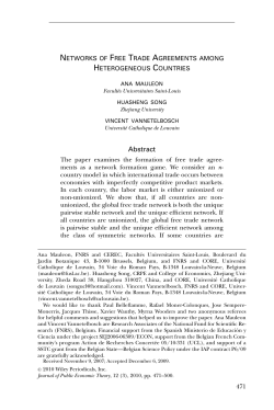 Networks of Free Trade Agreements among