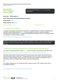 IEQ-3 - Carbon Dioxide Monitoring and Control