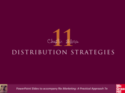 Chapter Eleven: Distribution Strategies Learn