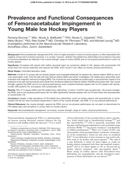 Prevalence and Functional Consequences of Femoroacetabular