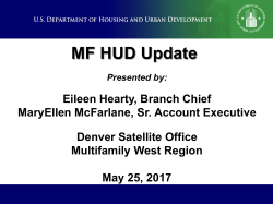 Multifamily HUD Update