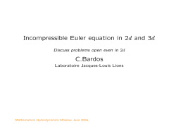 Incompressible Euler equation in 2d and 3d C.Bardos