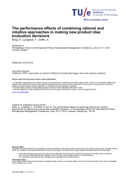 The performance effects of combining rational and intuitive