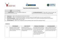 Team Surrey Club Development Plan - University of Surrey Students