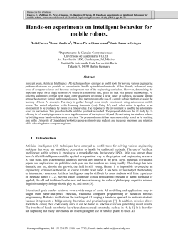 Hands-on experiments on intelligent behavior for mobile