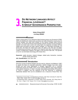 DO NETWORK LINKAGES AFFECT FINANCIAL LEVERAGE? A