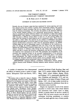 THE TIMEOUT RIBBON: A NONEXCLUSIONARY TIMEOUT