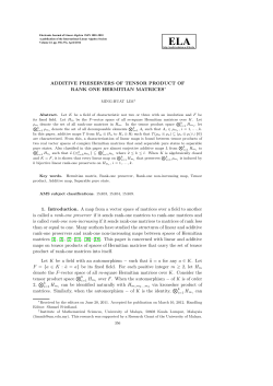 ADDITIVE PRESERVERS OF TENSOR PRODUCT