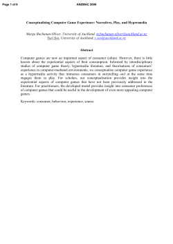 Conceptualising computer game experience: narratives, play, and