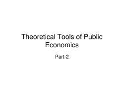 Theoretical Tools of Public Economics