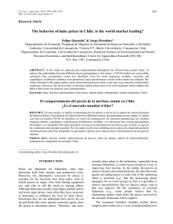 The behavior of hake prices in Chile: is the world market