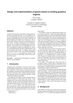 Design and implementation of games based on existing