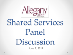 Oswego County Shared Services Panel