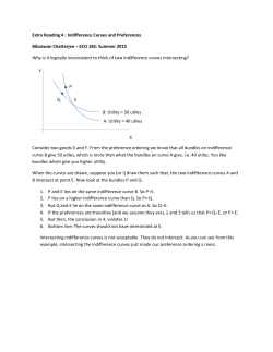 Indifference Curves