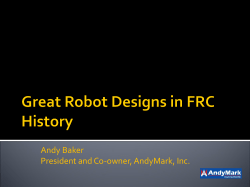FIRST Robotics Competition: a Design History