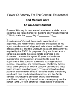 Power of Attorney Form Large Print - Texas School for the Blind and