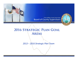 2016 Strategic Plan Goal Areas - Prince William County Government