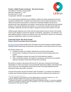 Social Procurement Value Proposition