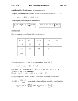 Joint probability distributions