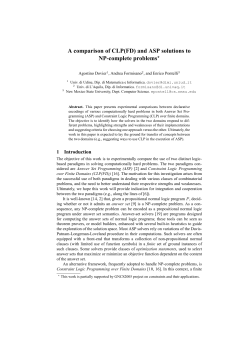 A comparison of CLP(FD) and ASP solutions to NP