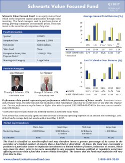 Schwartz Value Focused Fund - Schwartz Investment Counsel, Inc.